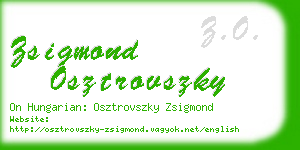 zsigmond osztrovszky business card